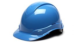 Pyramex Ridgeline Cap Style Hard Hat 4 Point Ratchet Light Blue