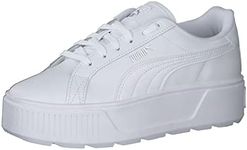 PUMA Women's Karmen L Sneaker, Puma White Puma White Puma Silver, 9.5 US