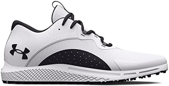 Under Armour Men's Charged Draw 2 Spikeless Cleat, (100) White/Black/Black, 9, US