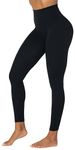 Sunzel Sunzfly Leggings for Women with Tummy Control High Waisted Yoga Pants for Workout Gym Running, 28" Inseam, Black, 3X-Large