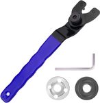 Rybtd Universal Angle Grinder Spanner 8-48mm Adjustable Pin Spanner with Allen Key Fitting Part Flange Home Spanner Wrenches Repair Tool Applied to 4''5''6''7''9'' Angle Grinder Polisher (Blue)