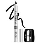 RENEE Midnight Mini Kohl Pencil, Darkest black, One-Swipe-Application with rich color Payoff, Smudgeproof and waterproof, Enriched with Vitamin E, Olive Oil and Castor Oil, 0.8g