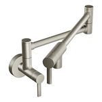 Moen S665SRS Pot Filler Two-Handle Kitchen Faucet, Spot Resist Stainless