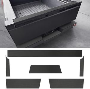 Rear Bumper Tailgate Protector Cover for Tesla Cybertruck 2023 2024 2025, Anti-Scratch Truck Bed Step Guard, TPE Sill Molding Cap Trim, Durable Cybertruck Accessories, Easy to Install, Black