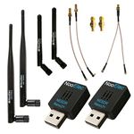 NESDR Nano 2+ Dual Band ADS-B Bundle for Stratux, Avare, Foreflight, FlightAware, and Other ADS-B Applications. 2 Calibrated SDRs w/TCXOs, 2 Sets of 978MHz (UAT) & 1090MHz (ADSB) Antennas and More