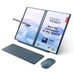 Lenovo Yoga Book 9 Intel Evo Core Ultra 7 155U Built-in AI Dual 13.3" 2.8K OLED Display (2x33.7cm) with Pen+Silent Mouse+Keyboard |32GB/1TB SSD/Win 11/MSO 21/5.0MP IR Camera/Teal/1.3Kg, 83FF0034IN