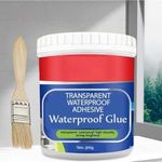 Crack Seal Glue 300gm with Brush Transparent Waterproof Glue for Roof Leakage Crack Seal Agent Roof Water Leakage Solution Water Proof Glue Transparent Glue Waterproofing for Pipe Wall Tiles