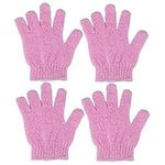4 Pcs Shower Gloves, Exfoliating Gl