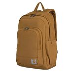 Carhartt 25L Classic Backpack, Durable Water-Resistant Pack with Laptop Sleeve, Brown, One Size