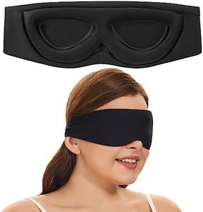 ALASKA BEAR Sleep Mask for Side Sleepers Best Contoured Eye Mask for All Sleeping Positions Men and Women 100% Blackout Cover Cool Blindfold Most Comfy Headband Style, Machine Washable