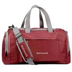 Travalate Travel Duffle Luggage Bag Organizer | Multi Pocket Ultra-Light| Polyester 45 Lt| Men and Women | 21 X 09 X 11 Inch | Red