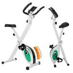 SogesPower Exercise Bike Folding Indoor Cycling Bike Foldable Stationary Bike Fitness X-Bike 8-Level Magnetic Resistance 330 LB Weight Capacity with Ipad Mount Comfortable Seat Cushion&LCD