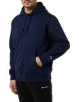 Champion Men's Rochester 1919 C-Logo Heavy Powerblend Fleece Hooded Sweatshirt, Blu Notte, S