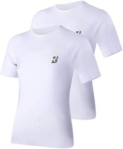 Roadbox Boys Youth Compression Shirt - 2 Pack Short Sleeve Athletic Undershirts Kids Quick Dry Football T-Shirt Base Layer