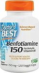 Doctor's Best, Benfotiamine, 150 mg, Soy Free, Gluten-Free, 120 Vegan Capsules