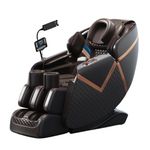 WELLMORE Nova Full Body Massage Chair with Zero Gravity, Heat Therapy & Smart Voice Control – Shiatsu Deep Tissue Recliner for Home & Office Relaxation 3 Year Warranty (White/Brown)