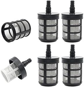 4 Packs Household Hose Filters, Double-Layers Stainless Steel Encryption Garden Hose Strainer, Water Pump Inlet Strainer Screen with 3/8", 1/2" Barb Connection for Sprayer Oil Pumps, Pressure Washer