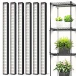 SpeePlant LED Grow Light Strips, T5 Grow Lights, Full Spectrum, 1FT 5000K, Led Grow Lights for Indoor Plants, Plant Light with ON/Off Switch, 6-Pack, Black