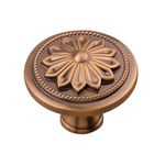 Xlroaafs 10 Pack Antique Brass Cabinet Knobs Vintage Drawer Knobs,1-2/5" Round Antique Cabinet Knobs Handles for Kitchen Cabinets and Dresser Drawers Vintage Dresser Knobs