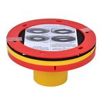 Oatey 43403 1/2 in. to 5/8 Extender Set-Rite Toilet Flange Extension Kit, Red, Yellow