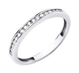 Old English Jewellers 9ct White Gold 0.20CT Eternity Wedding Ring size J to U simulated Diamond (M)