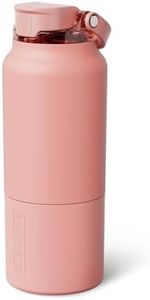BrüMate Rise 35oz Water Bottle With 100% Leakproof Covered Silicone Straw | Insulated Stainless Steel Water Bottle With Removable Straw | Fast Flow | Soft Sip Silicone Spout | BPA-Free (Guava)