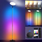 OUTON S1 Floor Lamp, 2-in-1 Modern Smart RGB Corner Lamp & LED Torchiere Bright Floor Lamp with WiFi App Control & Music Sync, Dimmable Tall Standing lamp for Living Room, Bedroom, Gaming Room, Office