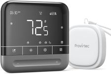 Provirtec Smart Thermostat for Home with Room Sensor, 7 Days Programmable, Energy Saving WiFi Thermostats for House，APP & Touchscreen Control, C Wire Required, 3.95 Inch Large Screen