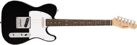 Squier by Fender Debut Collection™ Telecaster® Electric Guitar, Laurel Fingerboard, White Pickguard, Black