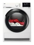 AEG 7000 SensiDry Freestanding Tumble Dryer TR718L4B, 8 kg, Heat Pump Technology, Gentle Drying, PreciseWash Adjust Time & Energy Usage Based On Load Size, White [Energy Class A++]