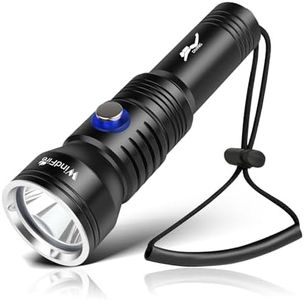 WINDFIRE Dive Light Scuba Diving Flashlight, IPX8 Waterproof 210 Feet Underwater Flashlight with Power Indicator & 4 Modes, Aluminum Submersible Torch for Deep Sea Diving and Snorkeling