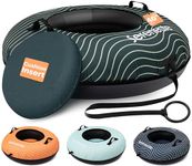 SereneLife Snow Tube for Sledding, 40" Inflatable Snow Tubes Heavy Duty w/Durable Anti Wear Material for Outdoor Fun, Puncture Resistant Hard Bottom, Includes Seat Cover & Tow Strap for Kids & Adults