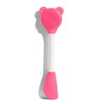 Gleva Double-Headed Facial Massage Brush, Deep Pore Cleansing, Skin Exfoliator Brush, Face Mask Mud & Clay Applicator, Soft and Flexible Silicone Brush, Lips Face Cleansing Exfoliating Brush, Cosmetic Tools