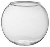 KAPDHOLIA Glass Decorative Flower Bowl with Gravels (Clear_4.7 Inch X 4.7 Inch X 4.7 Inch)