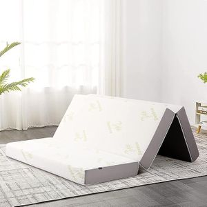 Inofia Matelas pliable simple de 15 cm d'épaisseur avec mousse à mémoire de forme confortable, soulagement de la pression et soutien, 190 cm x 90 cm x 15 cm