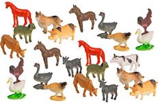 100 Piece Party Pack Mini Farm Animals - Plastic Mini Educational Animal Toys - Fun Gift Party Favors