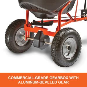 Agri-Fab 130lb Towed Broadcast Spreader – Black/Orange