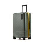 MOKOBARA Iconic Range The Check-in Luggage 69Cms Medium Size German Makrolon Polycarbonate Hard Sided 8 Hinomoto Spinner Wheels Suitcase Trolley - Hinomoto Wheels, Green-Forest Sunray