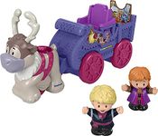 Fisher-Price Little People – Disney Frozen 2 Anna & Kristoff’s Wagon, push-along vehicle with character figures for toddlers and preschool kids