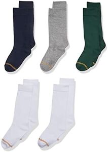 Gold Toe girls Knee High Socks, 5 Pairs Socks - multi - Shoe Size: 3-8.5