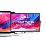 Mobile Pixels Duex Max DS 14.1'' Laptop Monitor Extender, Full HD FHD 1080P Portable Monitor,USB Type-C/HDMI Port for 14-17 '' Laptop, Compatible with Windows/Mac/Android/Switch(Dual Monitor)