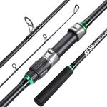 Sougayilang Surf Fishing Rod IM8 Carbon 3 Piece Travel Spinning Rod - 10'