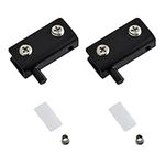 2 Pcs Cabinet Pivot Hinge Clips Stainless Steel Glass Door Pivot Hinges Adjustable Shower Glass Door Clamps for 5-8mm Thickness Glass