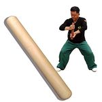 Tai Chi Ruler Tai Chi Stick Tai Chi Bang Tai Chi Rod,Tai Chi for Beginners,Tai Chi for Seniors,Martial Arts Taiji Stick Kungfu Bang Slow Exercise Equipment Polished Solid Wood(Color:Ash wood40*3.5cm)