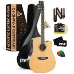 Acoustic Electric Cutaway Guitar 3/4 Scale 36” Steel String Spruce Wood w/Gig Bag, 4-Band EQ, Clip On and Onboard Tuner, Picks, Shoulder Strap for Beginners and Students