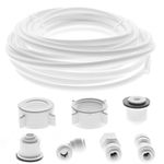 SPARES2GO Water Supply Pipe Tube + Fridge Connector Kit for Samsung American Style Double Fridge/Refrigerator (1/4" Pipe)