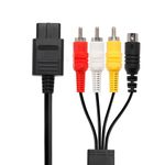 Y.D.F N64 RCA Compsite + S Video Cable （2 in 1, N64 AV Cable Only for N64/ NGC/SNES/SFC Multi Premium Soft (5.9 Feet)