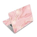 ARTSO 15.6 inch Laptop Notebook Skin Sticker Universal Soft Art Cover Decal Fits 12 13 13.3 14 15 15.4 15.6 inch Laptop Protector,Easy to Apply, Reusable, Pink Gold Marble