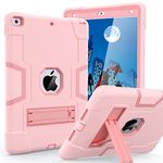 Cantis Case for ipad 9th Generation/iPad 8th Generation/iPad 7th Generation, Slim Heavy Duty Shockproof Rugged Protective Case with Built-in Stand for iPad 10.2 inch 2021/2020/2019 (Rose Gold)