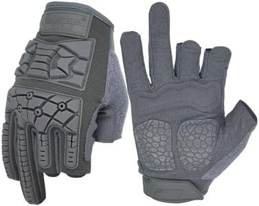 Seibertron T.T.F.I.G 2.0 Men's Tactical Gloves Flexible Rubber Knuckle Protective for Hunting Hiking Airsoft Paintball Motorcycle Motorbike Riding Outdoor Gloves Grey L